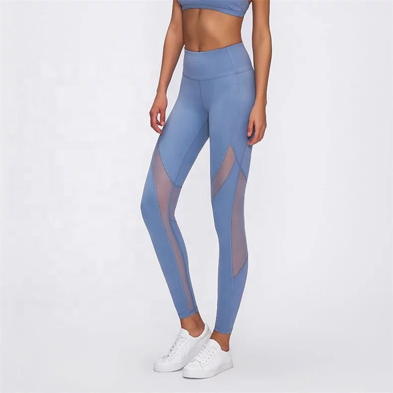 See through work out mesh fitness women yoga tight leggings