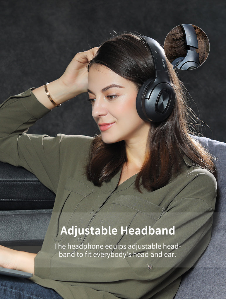 HF002 Folding Portable BT 5.0 Wireless Head phones 67H Playtime BT Headphone With MIC For Phones & Computer