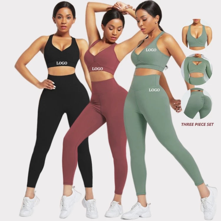 Women Stitching Design Yoga Sportswear Workout Yoga Set