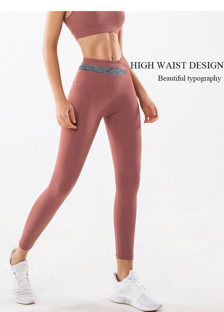 Fashion high waisted Yoga Gym cross design women's leggings