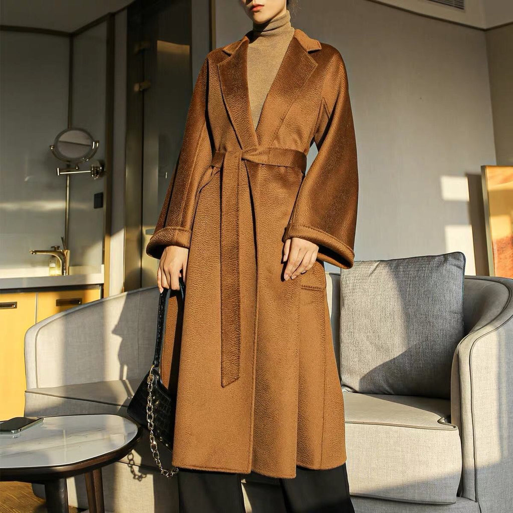 ZABRI Women's high quality autumn and winter long plus size wool customized oversize cashmere coat